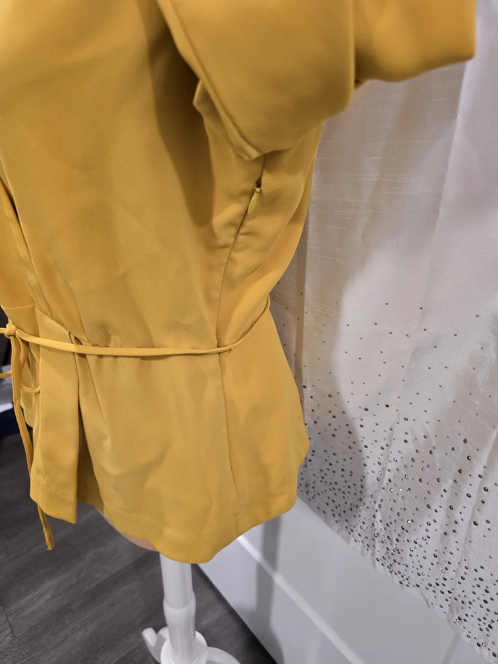 J. Crew Mustard Wrap-Front Peplum Top - Women's Sz 10
